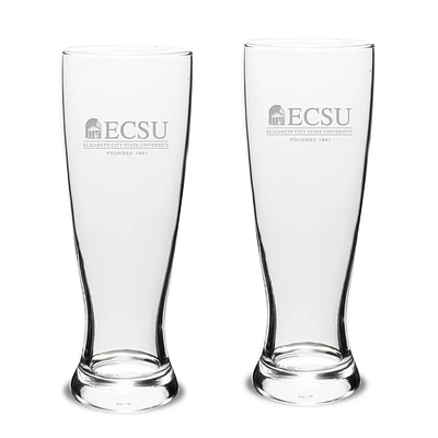 ECSU Vikings 23oz. Stylish University Pilsner Glass Set