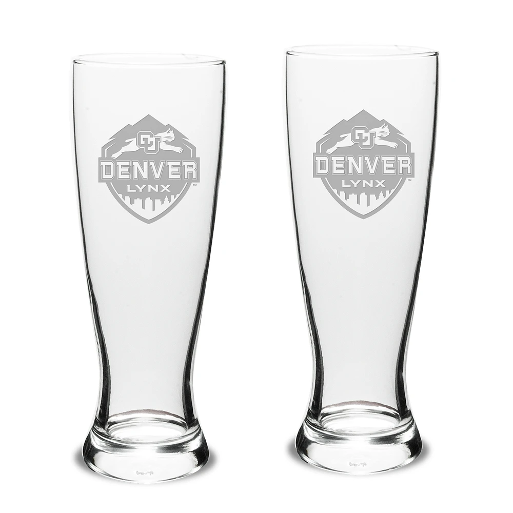 CU Denver Lynx 23oz. Stylish University Pilsner Glass Set
