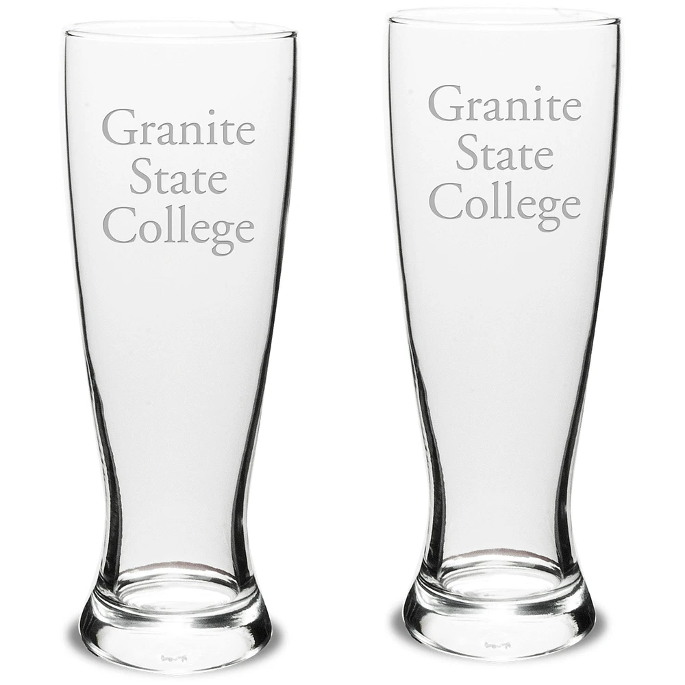 Granite State College 23oz. Stylish University Pilsner Glass Set