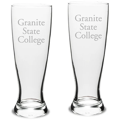 Granite State College 23oz. Stylish University Pilsner Glass Set