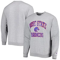 Men's Champion Heather Gray Boise State Broncos High Motor Pullover Sweatshirt