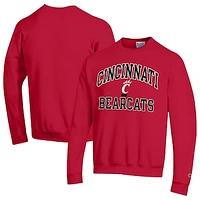 Men's Champion Red Cincinnati Bearcats High Motor Pullover Sweatshirt