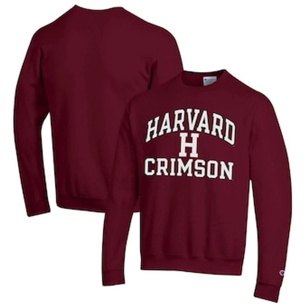 Men's Champion Crimson Harvard High Motor Pullover Sweatshirt