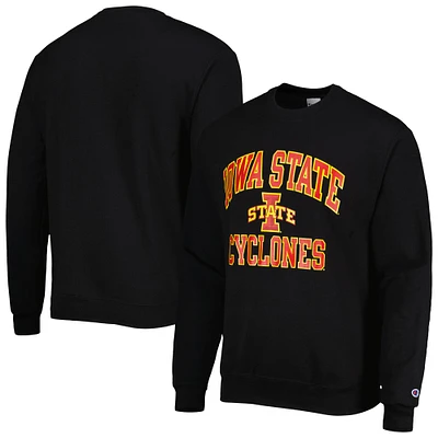 Men's Champion Black Iowa State Cyclones High Motor Pullover Sweatshirt