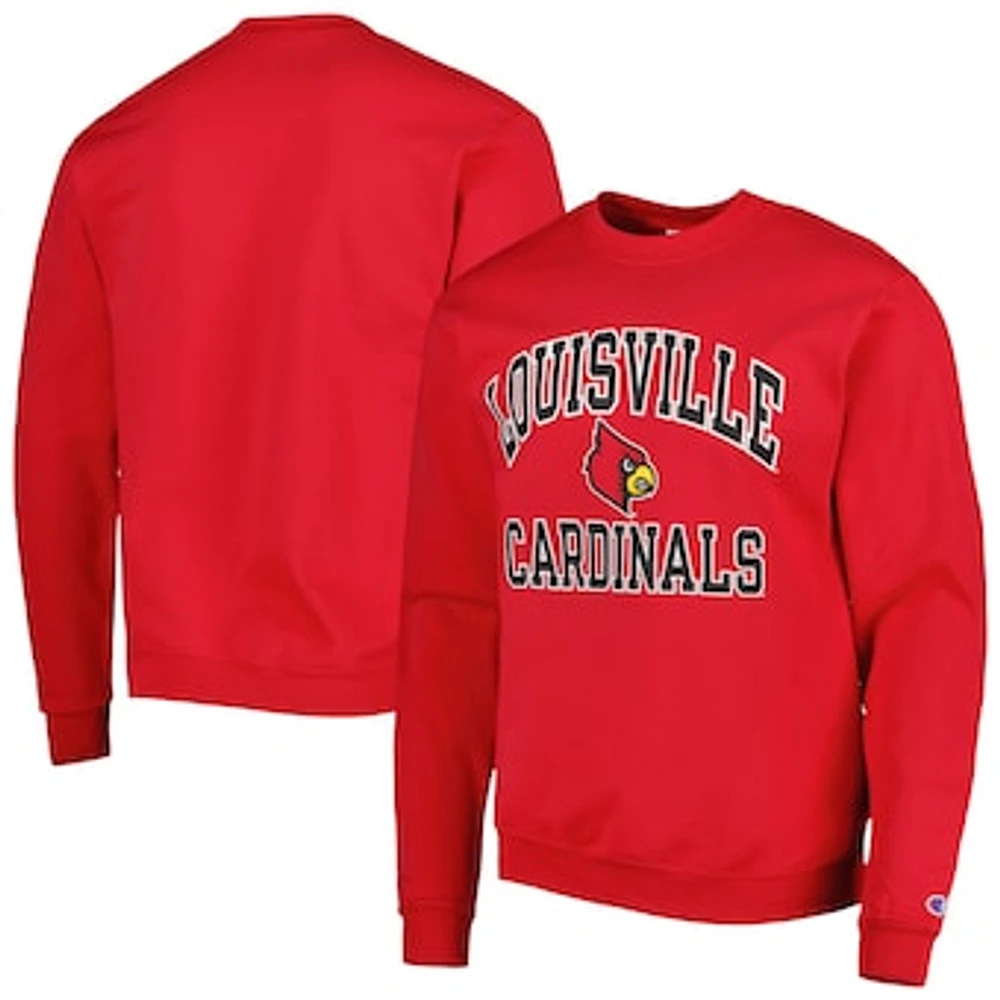 Men's Champion Red Louisville Cardinals High Motor Pullover Sweatshirt