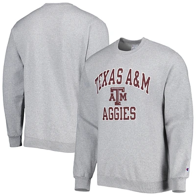 Men's Champion Heather Gray Texas A&M Aggies High Motor Pullover Sweatshirt