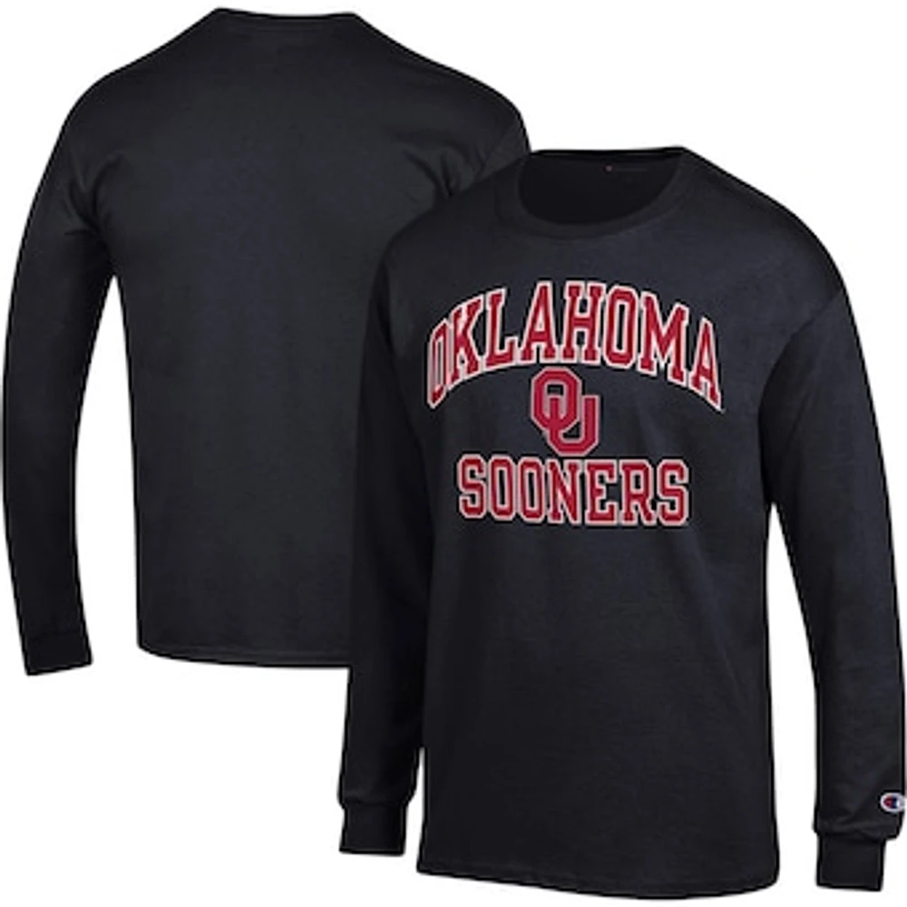 Men's Champion Black Oklahoma Sooners High Motor Long Sleeve T-Shirt