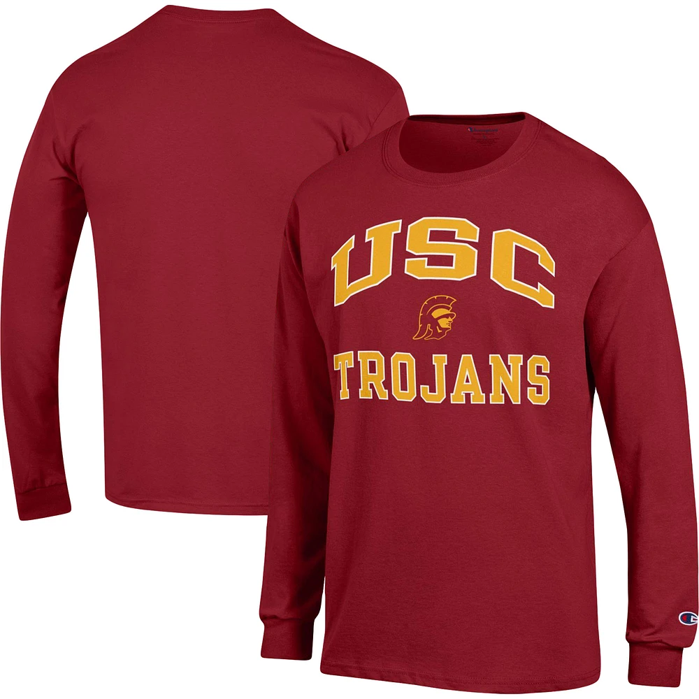 Men's Champion Cardinal USC Trojans High Motor Long Sleeve T-Shirt