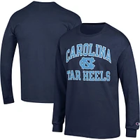 Men's Champion Navy North Carolina Tar Heels High Motor Long Sleeve T-Shirt