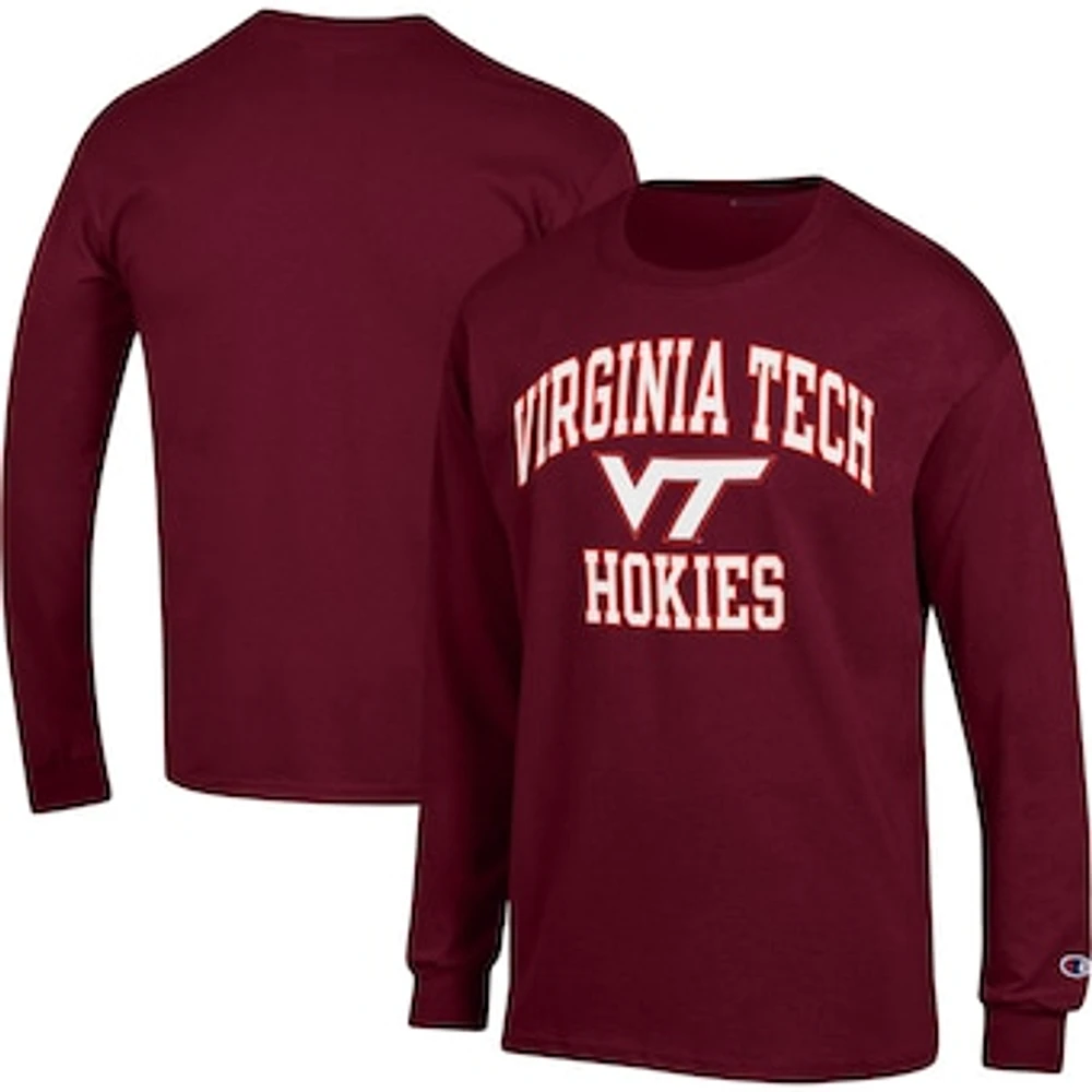 Men's Champion Maroon Virginia Tech Hokies High Motor Long Sleeve T-Shirt