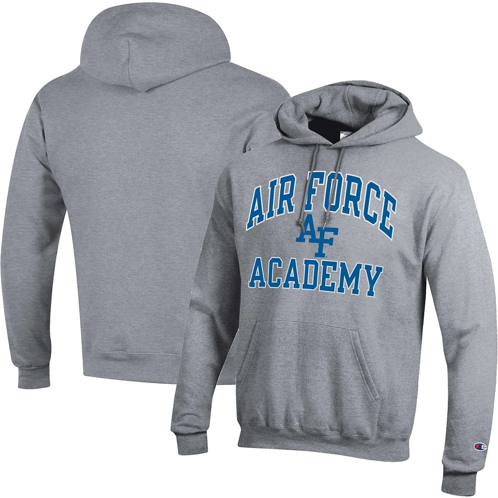 Men's Champion Heather Gray Air Force Falcons High Motor Pullover Hoodie