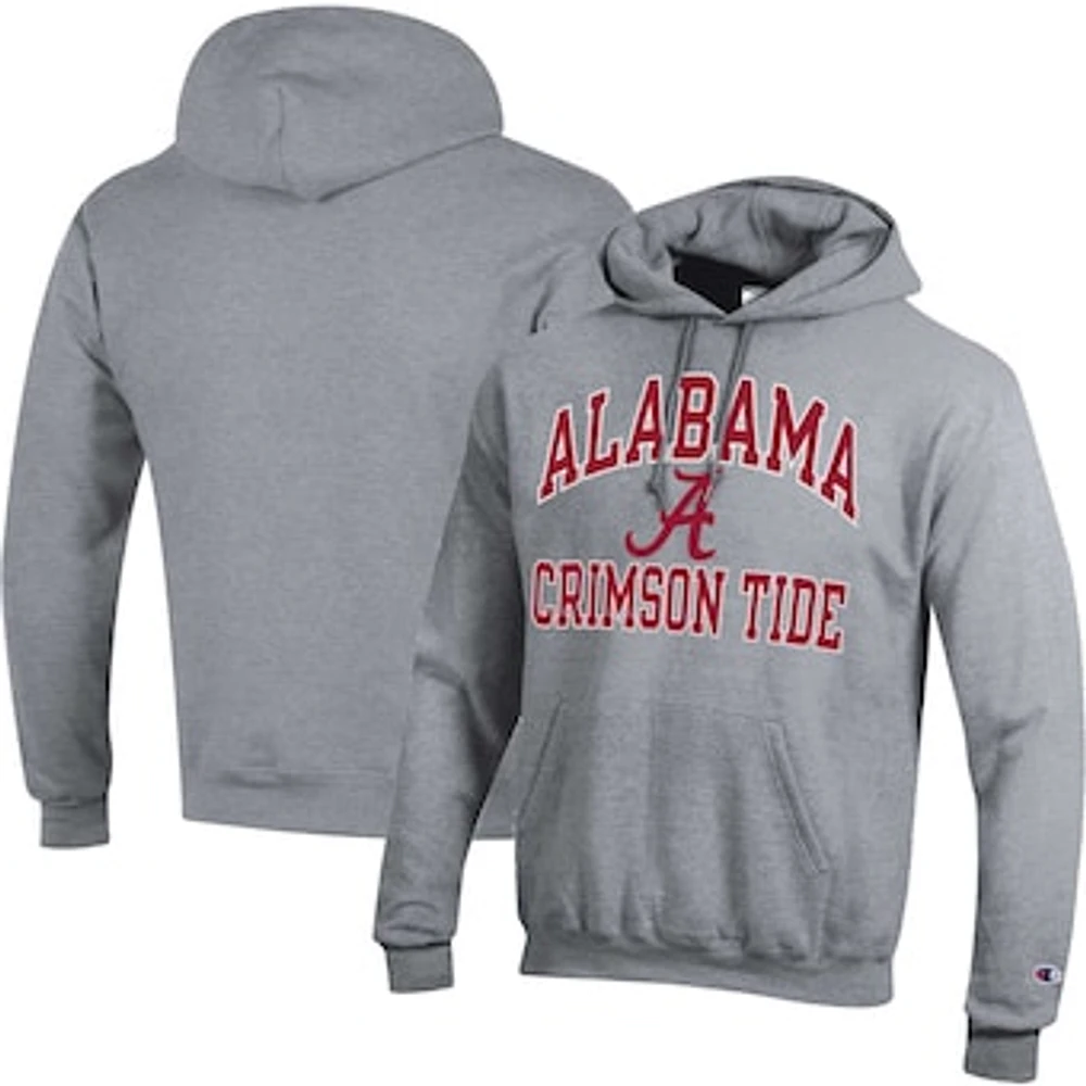 Men's Champion Heather Gray Alabama Crimson Tide High Motor Pullover Hoodie