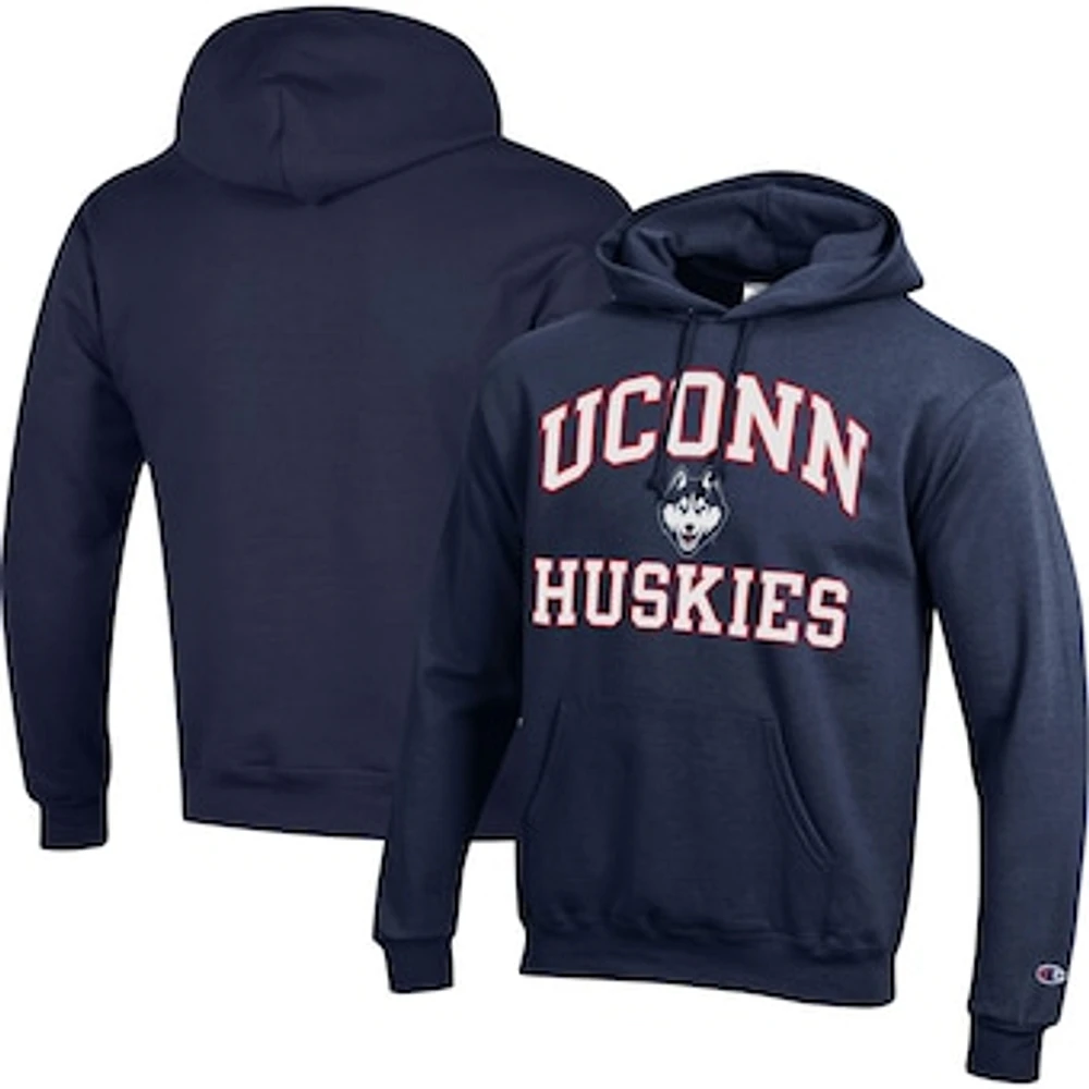 Men's Champion Navy UConn Huskies High Motor Pullover Hoodie