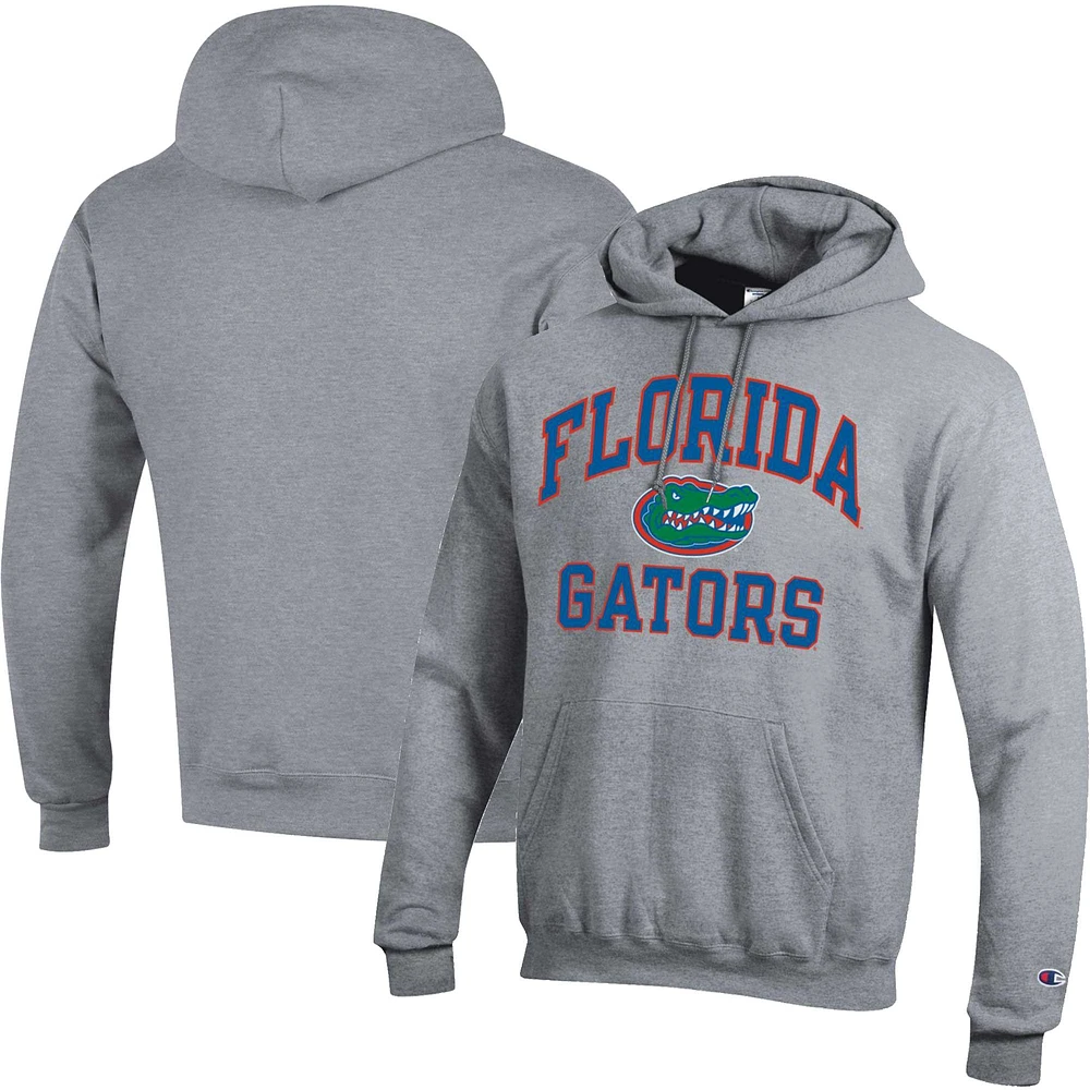 Men's Champion Heather Gray Florida Gators High Motor Pullover Hoodie