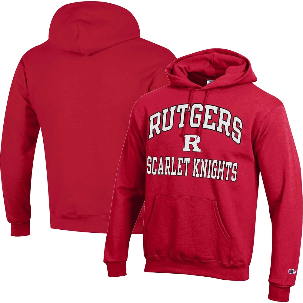 Men's Champion Scarlet Rutgers Scarlet Knights High Motor Pullover Hoodie