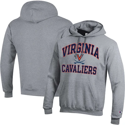 Men's Champion Heather Gray Virginia Cavaliers High Motor Pullover Hoodie