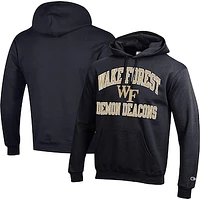 Men's Champion Black Wake Forest Demon Deacons High Motor Pullover Hoodie