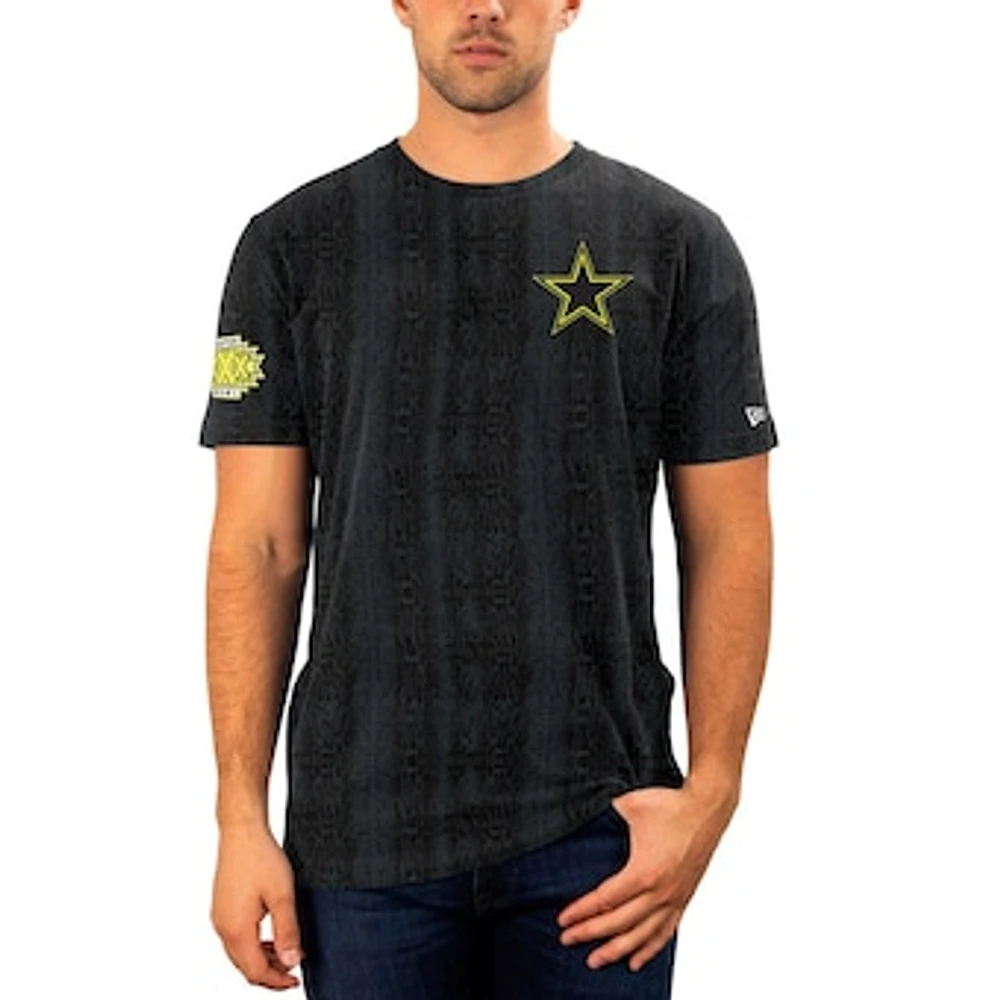 Men's New Era Black Dallas Cowboys Summer Pop Snake T-Shirt