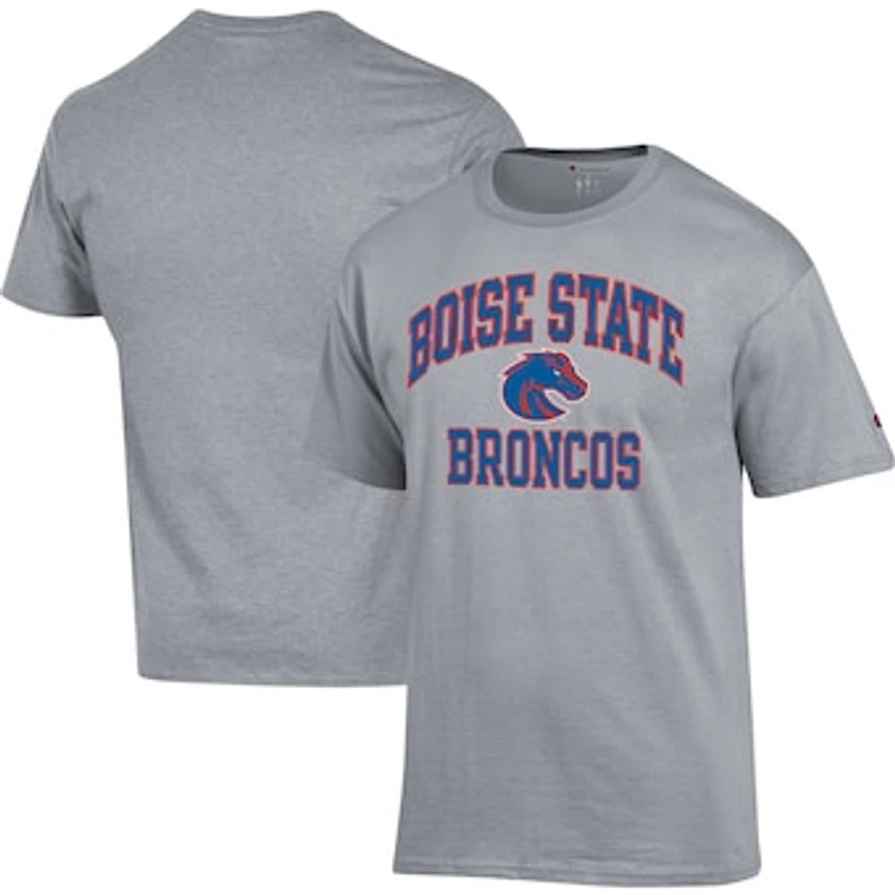 Men's Champion Heather Gray Boise State Broncos High Motor T-Shirt