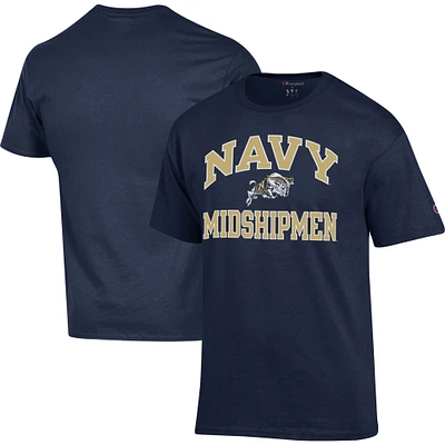 Men's Champion Navy Navy Midshipmen High Motor T-Shirt