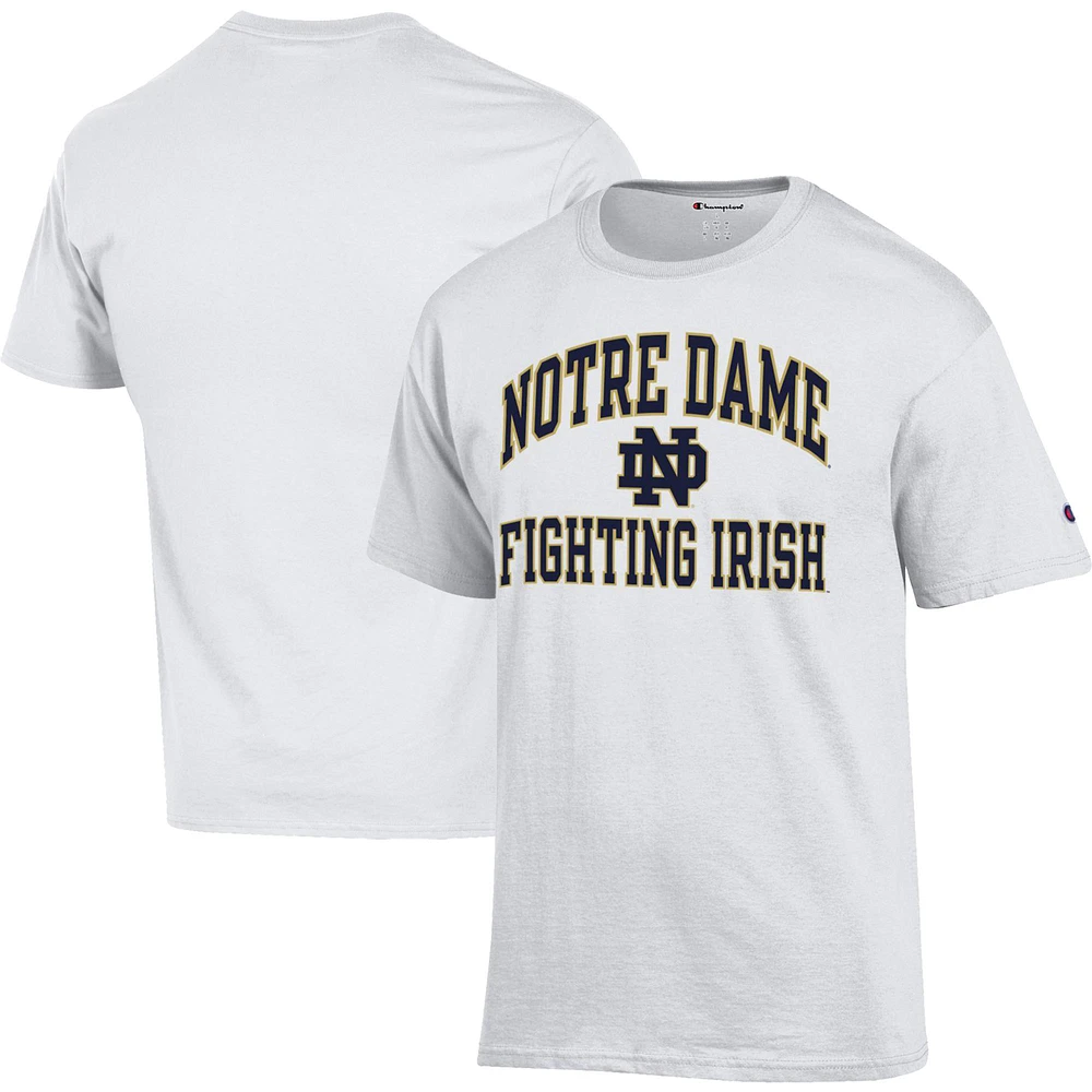 Men's Champion White Notre Dame Fighting Irish High Motor T-Shirt