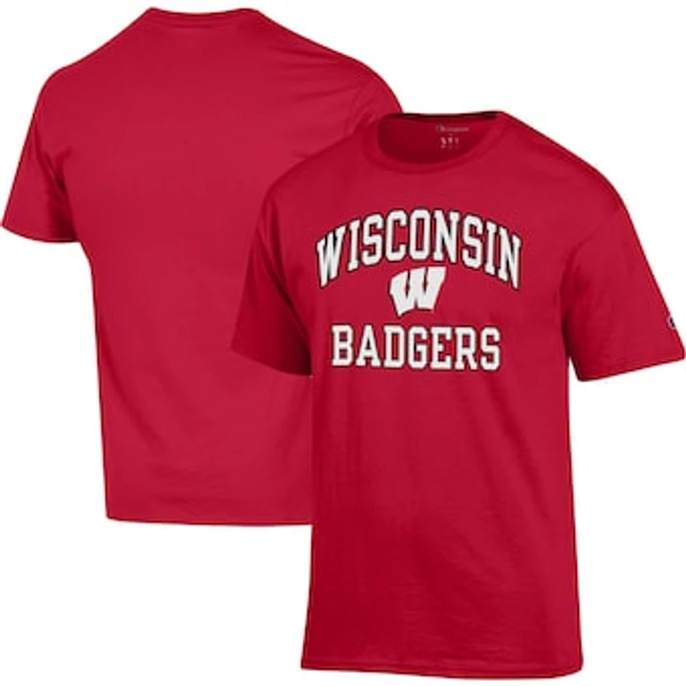 Men's Champion Red Wisconsin Badgers High Motor T-Shirt