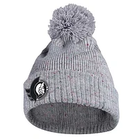 Women's adidas Gray Ottawa Senators Speckled - Cuffed Knit Hat with Pom