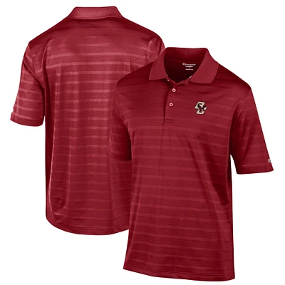 Men's Champion Maroon Boston College Eagles Textured Solid Polo