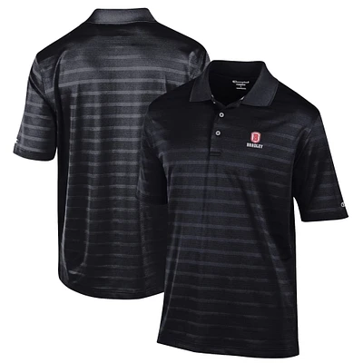 Men's Champion Black Bradley Braves Textured Solid Polo