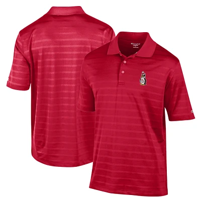 Men's Champion Red Youngstown State Penguins Textured Solid Polo