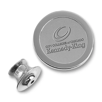 Silver Kennedy-King College Statesmen Logo Lapel Pin