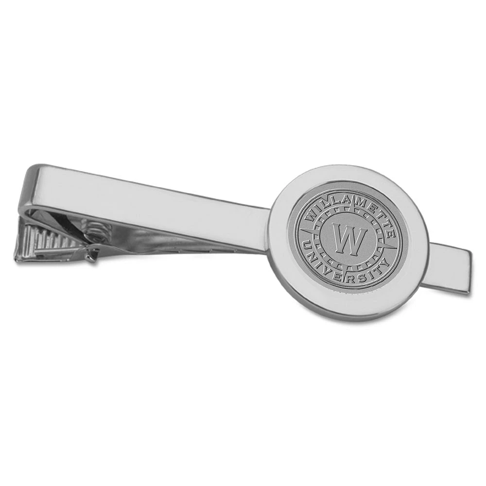 Silver Willamette Bearcats Logo Tie Bar
