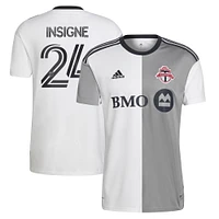 Men's adidas Lorenzo Insigne White/Gray Toronto FC 2022 Secondary - Replica Player Jersey