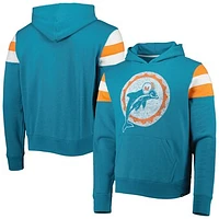 Men's '47 Aqua Miami Dolphins Legacy Premier Nico Pullover Hoodie