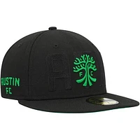 Men's New Era Black Austin FC Kick Off 59FIFTY Fitted Hat