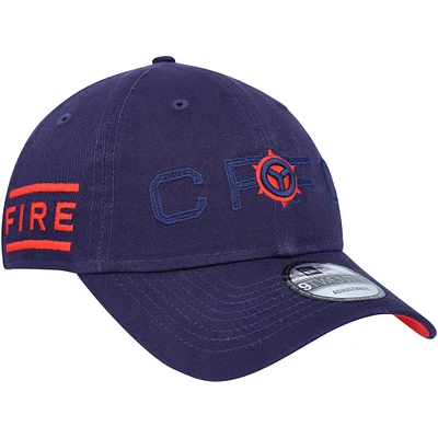 Men's New Era Navy Chicago Fire Kick Off 9TWENTY Adjustable Hat