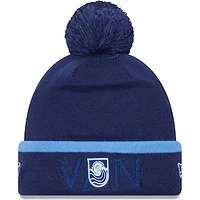 Men's New Era Deep Sea Blue Vancouver Whitecaps FC Kickoff - Cuffed Knit Hat with Pom