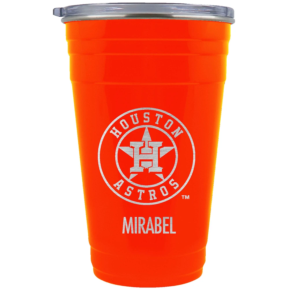 Houston Astros Team Logo 22oz. Personalized Tailgater Travel Tumbler