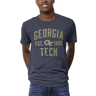 Men's League Collegiate Wear Heather Navy Georgia Tech Yellow Jackets 1274 Victory Falls T-Shirt