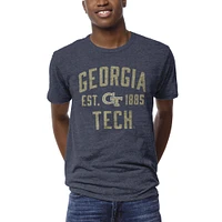 Men's League Collegiate Wear Heather Navy Georgia Tech Yellow Jackets 1274 Victory Falls T-Shirt