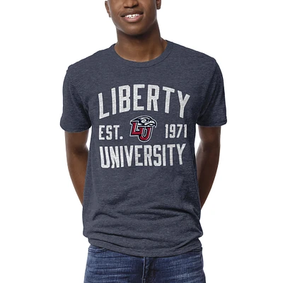 Men's League Collegiate Wear Heather Navy Liberty Flames 1274 Victory Falls T-Shirt