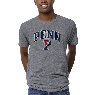 Men's League Collegiate Wear Heather Gray Pennsylvania Quakers 1965 Victory Falls T-Shirt