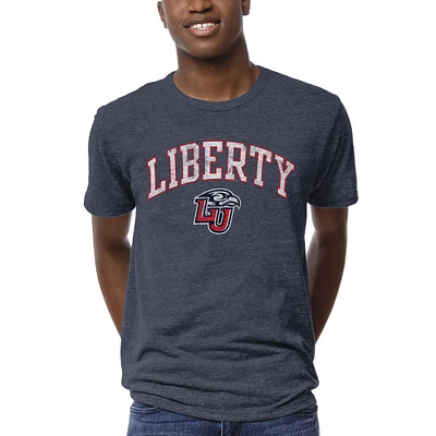 Men's League Collegiate Wear Heather Navy Liberty Flames 1965 Victory Falls T-Shirt