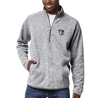 Men's League Collegiate Wear Heather Gray Johns Hopkins Blue Jays Saranac Raglan Quarter-Zip Jacket