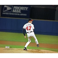 Tom Glavine Atlanta Braves Unsigned Pitches During Game Six of the 1995 World Series vs. Cleveland Indians Photograph