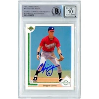Chipper Jones Atlanta Braves Autographed 1991 Upper Deck #55 Beckett Fanatics Witnessed Authenticated 10 Rookie Card