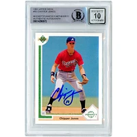 Chipper Jones Atlanta Braves Autographed 1991 Upper Deck #55 Beckett Fanatics Witnessed Authenticated 10 Rookie Card