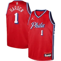 Youth Jordan Brand James Harden Red Philadelphia 76ers Swingman Jersey - Statement Edition