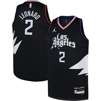 Youth Jordan Brand Kawhi Leonard Black LA Clippers Swingman Jersey - Statement Edition