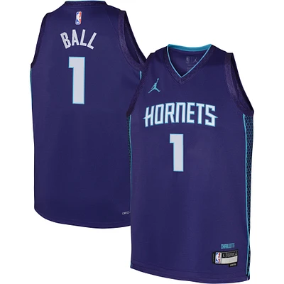 Youth Jordan Brand LaMelo Ball Purple Charlotte Hornets Swingman Jersey - Statement Edition